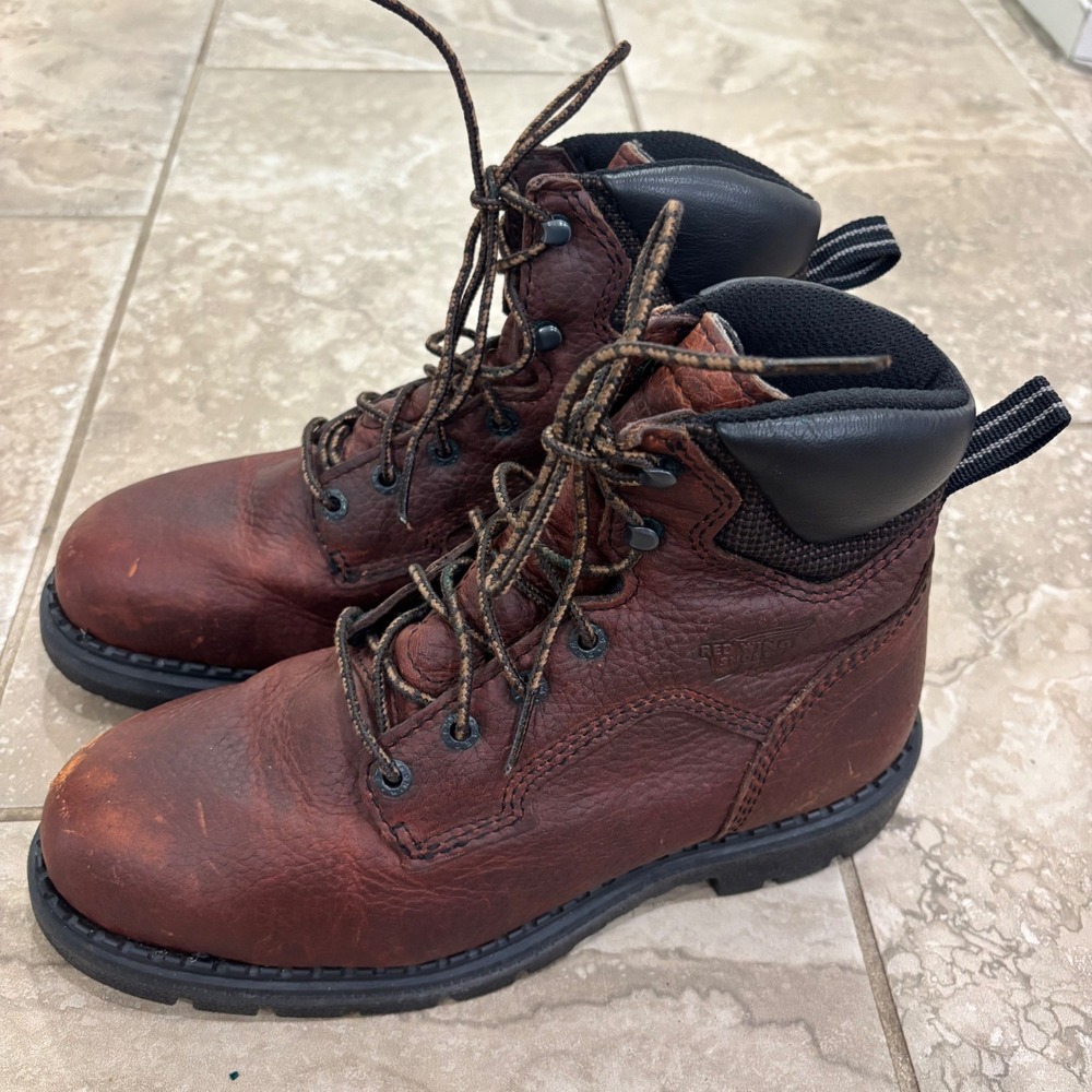 Red Wing 2326 Brown Leather Work Boots Lace Up EH Rated USA Made 8.5 E2